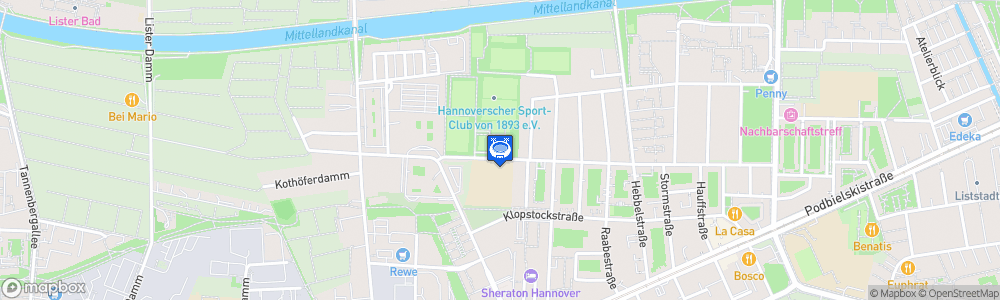 Static Map of HSC-Stadion Constantinstraße