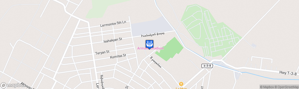 Static Map of Armaviri Hakob Tonoyani Stadium