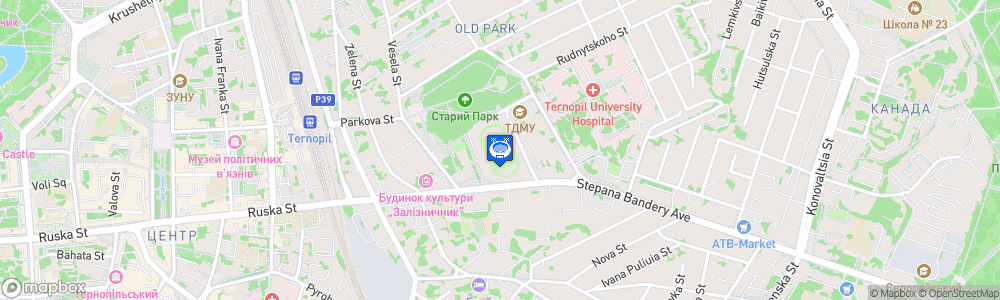 Static Map of Ternopilskyi miskyi stadion im. Romana Shukhevycha