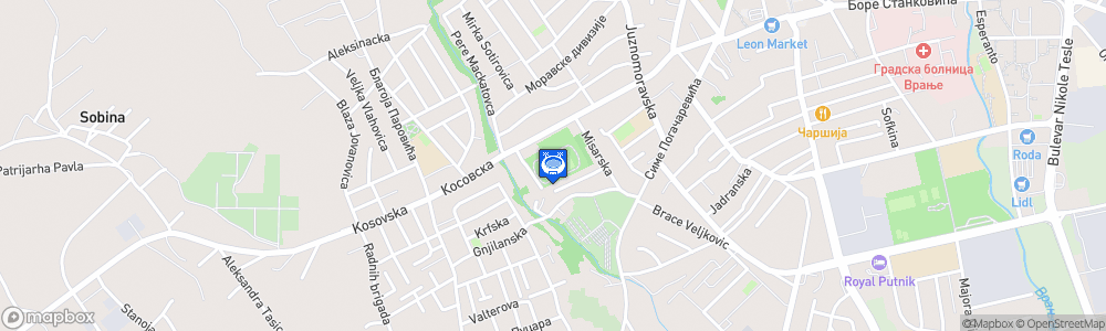 Static Map of Gradski Stadion Vranje