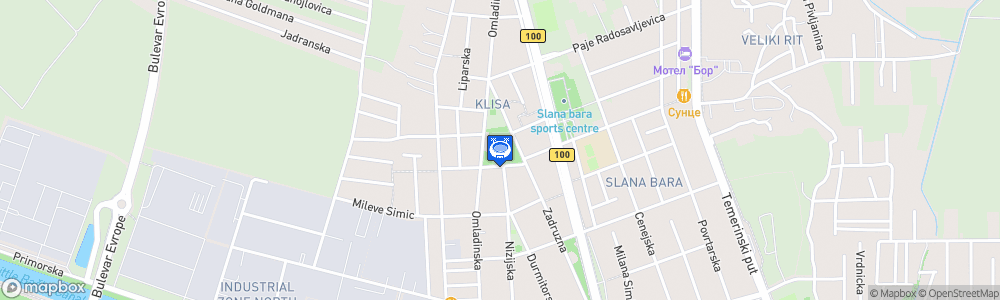 Static Map of Stadion Slana Bara