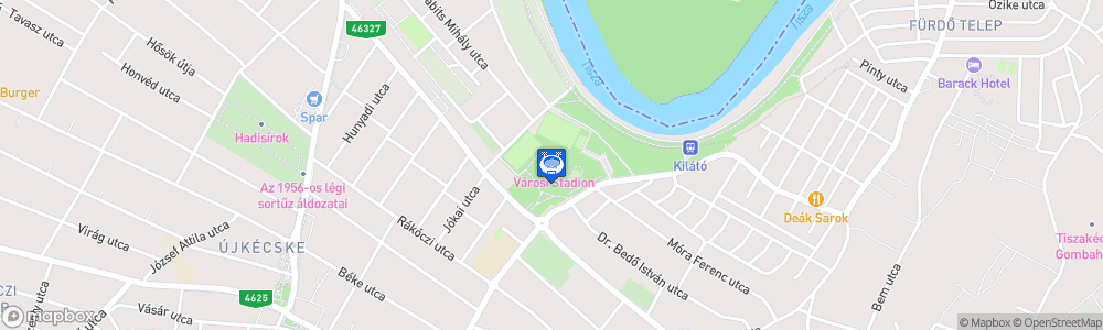 Static Map of Tiszakécske Városi Stadion