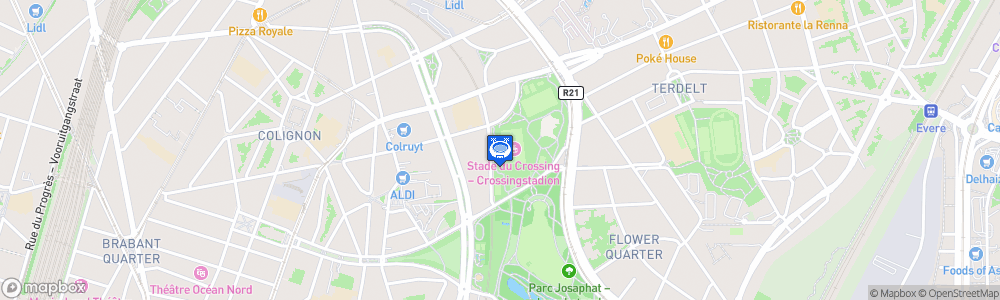 Static Map of Stade communal de Schaerbeek