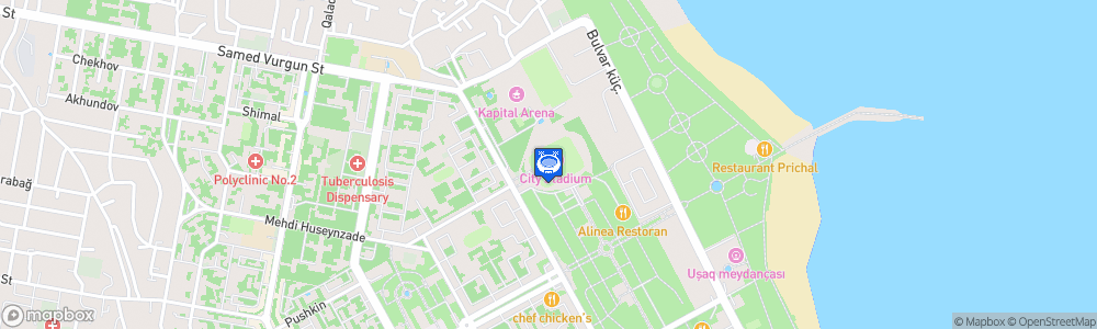 Static Map of Mehdi Huseynzade Sumgait City Stadium