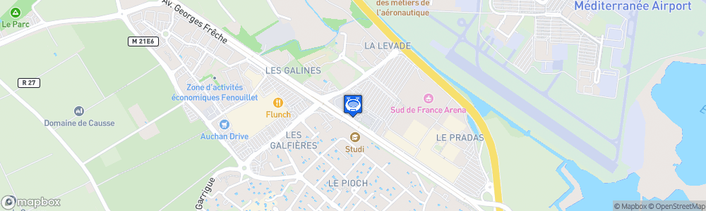 Static Map of Stade-parc Louis Nicollin