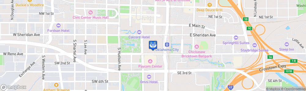 Static Map of Continental Coliseum