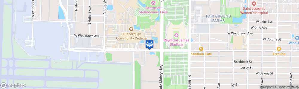 Static Map of New Tampa Bay Rays