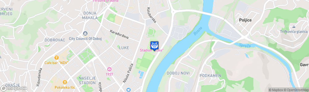 Static Map of Stadion Luke - Doboj