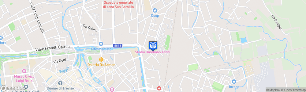 Static Map of Stadio Omobono Tenni