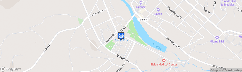 Static Map of Sisian City Stadium