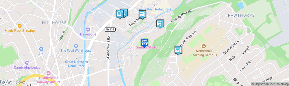 Static Map of John Smith's Stadium