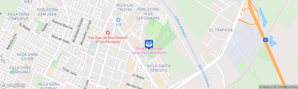 Static Map of Estadio Municipal Jorge Silva Valenzuela