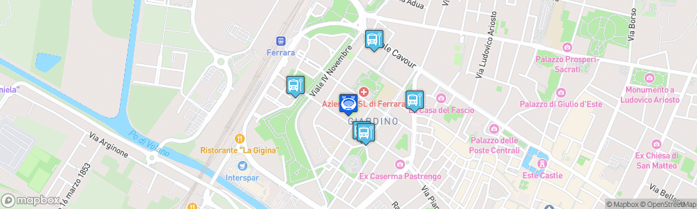 Static Map of Stadio Comunale Paolo Mazza