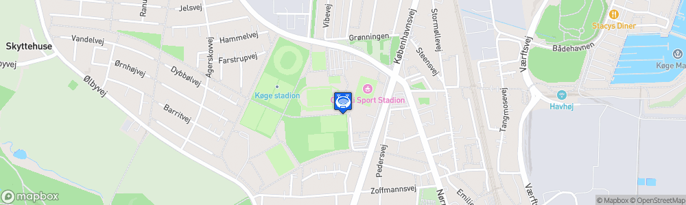 Static Map of Køge Stadium