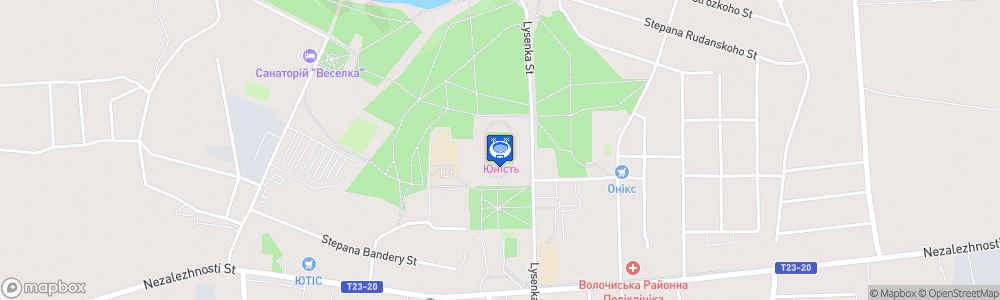 Static Map of Yunist Stadium - Volochysk
