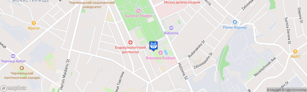 Static Map of Stadion Bukovyna