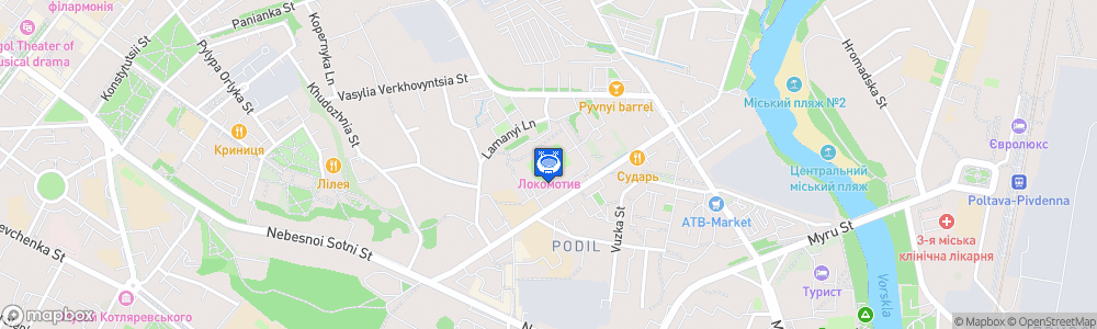 Static Map of Lokomotyv Stadium - Poltava