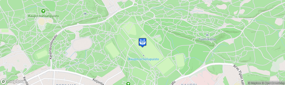 Static Map of Kaupin urheilupuisto