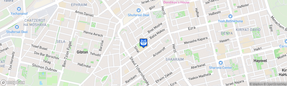 Static Map of Rehovot Stadium