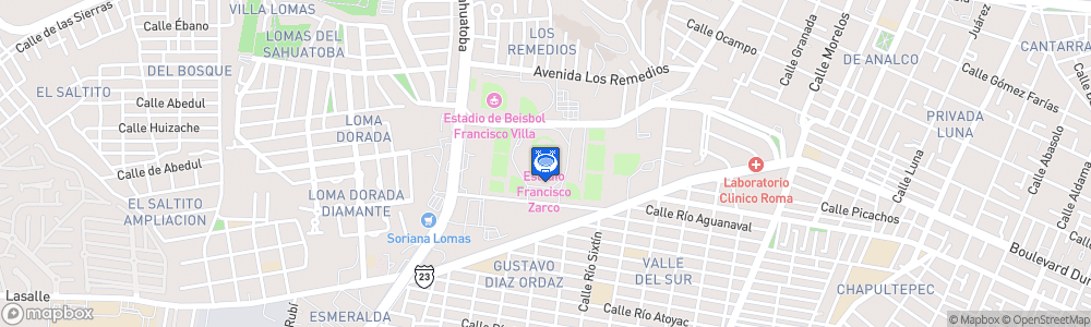 Static Map of Estadio Francisco Zarco