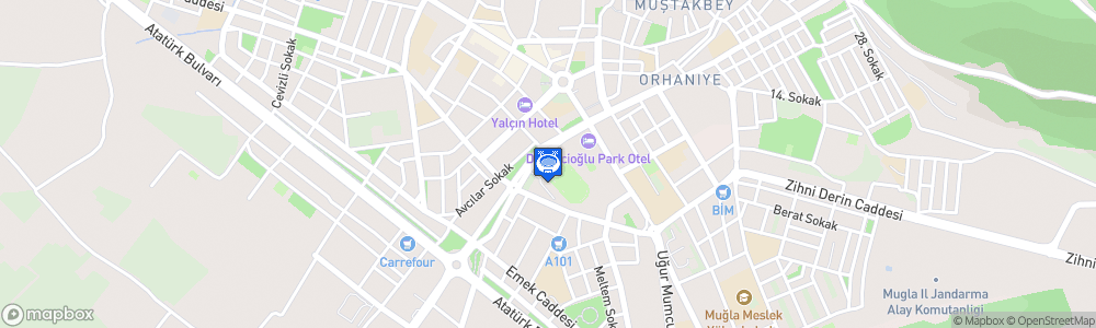 Static Map of Muğla Atatürk Stadyumu