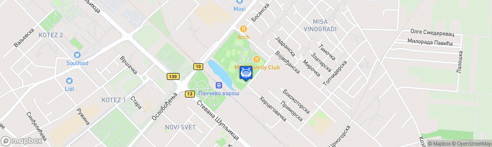 Static Map of Sportsko-Rekreativni Centar Mladost