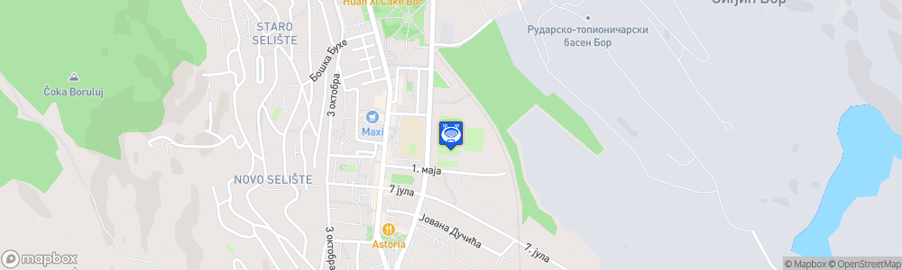 Static Map of FK Bor Stadium