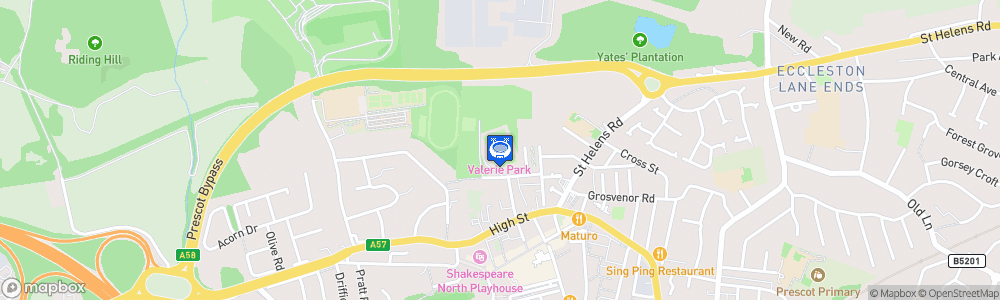 Static Map of The Auto Safety Centre Stadium