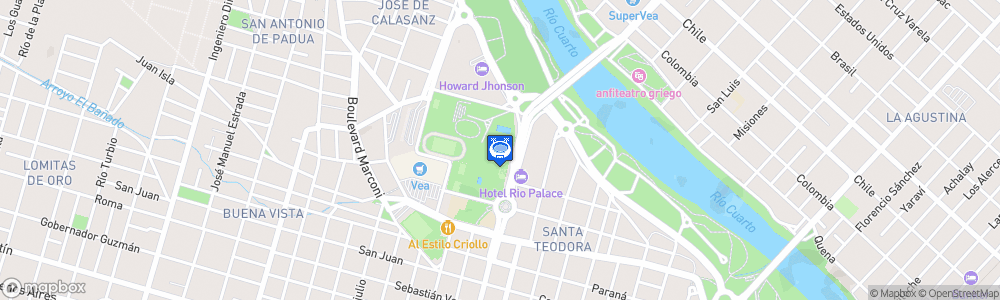 Static Map of Estadio Ciudad de Río Cuarto Antonio Candini