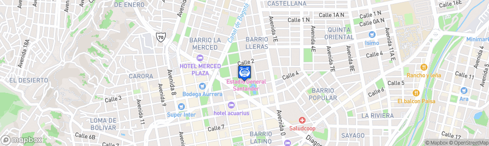 Static Map of Estadio General Santander