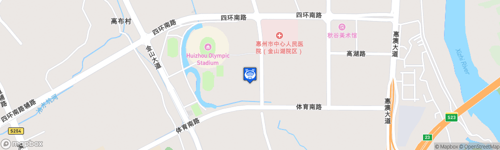 Static Map of Huizhou Olympic Stadium