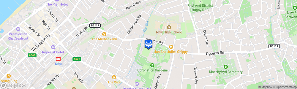 Static Map of Belle Vue - Rhyl