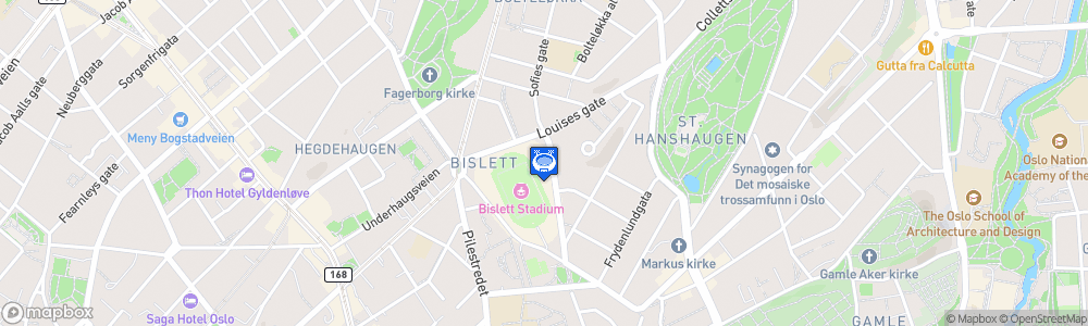Static Map of Bislett stadion