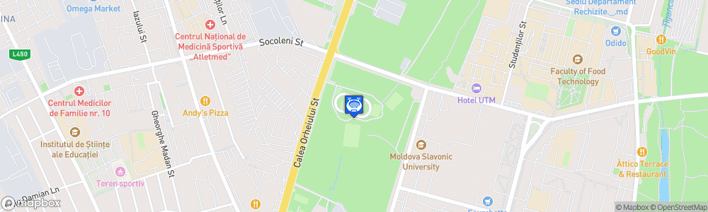 Static Map of Complexul Sportiv al Tineretului UTM