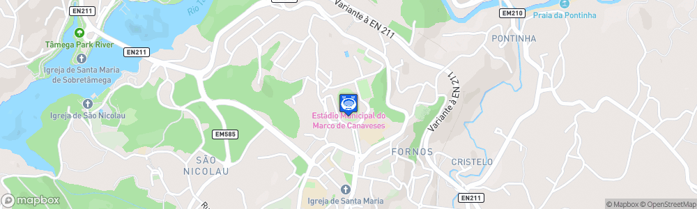 Static Map of Estádio Municipal do Marco de Canaveses