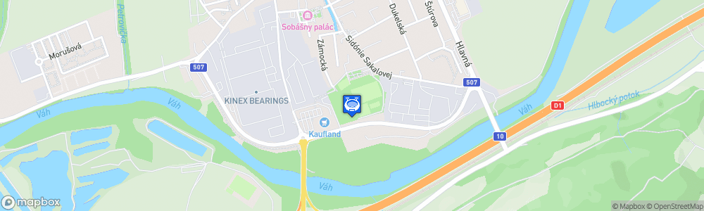 Static Map of Mestsky stadion Bytca