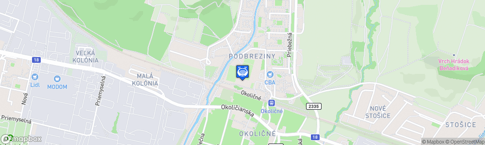 Static Map of Štadión Milana Janeka