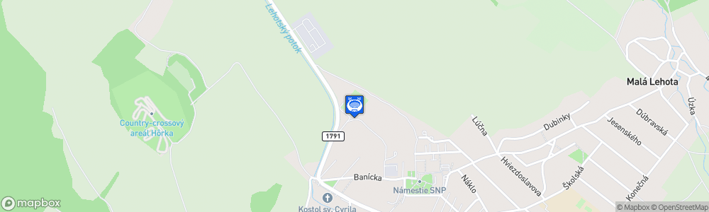 Static Map of Futbalovy stadion OFK Banik