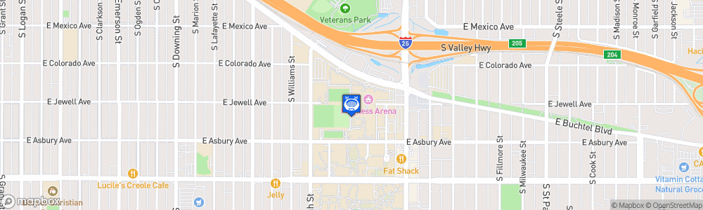 Static Map of CIBER Field at the University of Denver Soccer Stadium