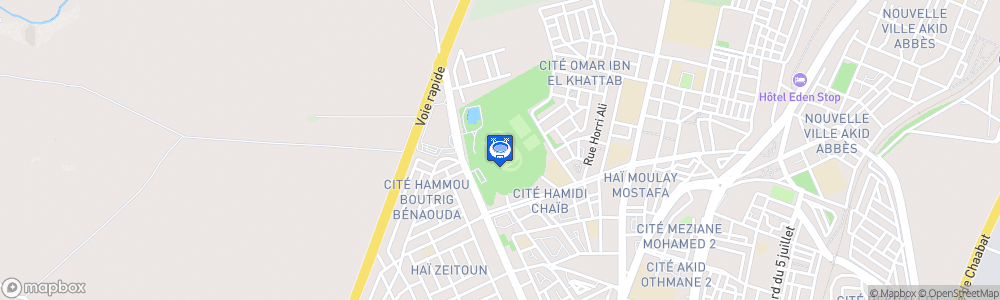 Static Map of Stade Omar-Oucief