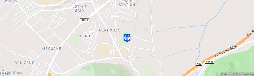 Static Map of Stade des Martyrs d'Akbou