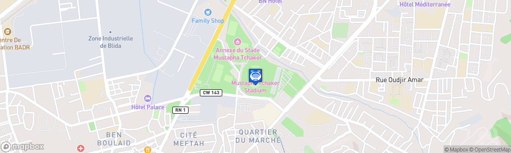 Static Map of Stade Mustapha Tchaker