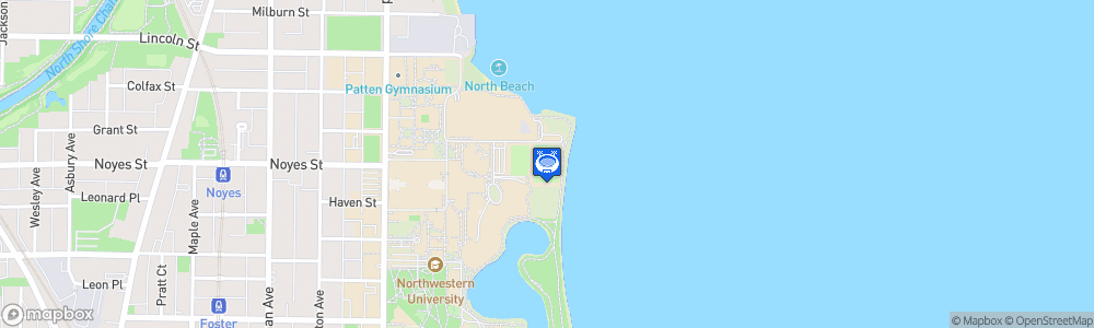 Static Map of Northwestern Medicine Field at Martin Stadium