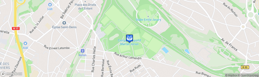 Static Map of Centre technique et sportif de La Gaillette Gervais Martel