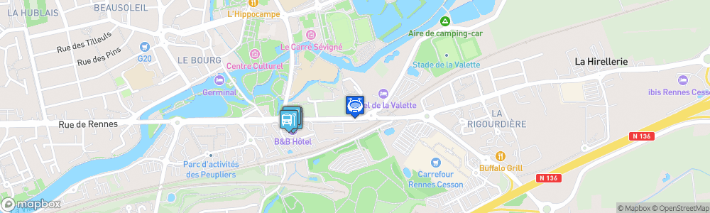 Static Map of Palais des sports de la Valette