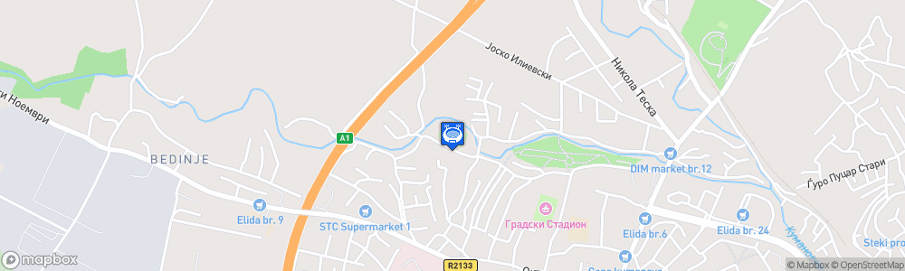 Static Map of KF Bashkimi Stadium