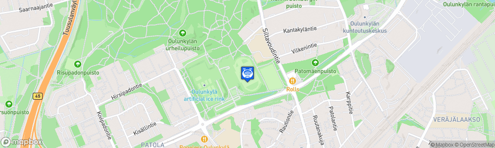Static Map of Oulunkylän jalkapallostadion