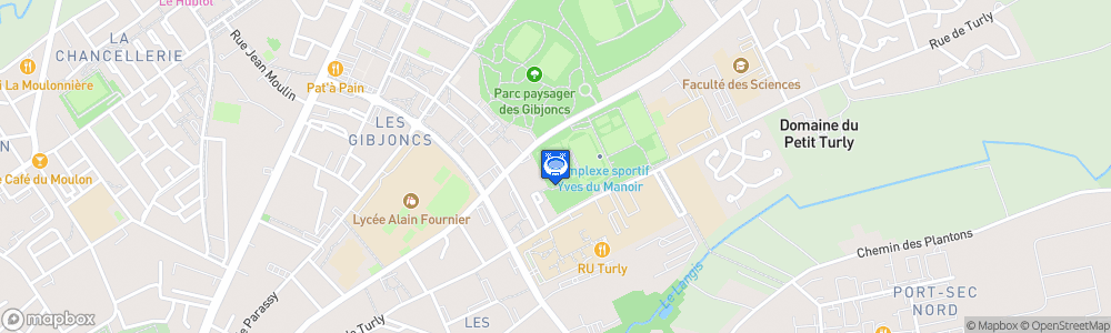 Static Map of Stade de football Yves du Manoir