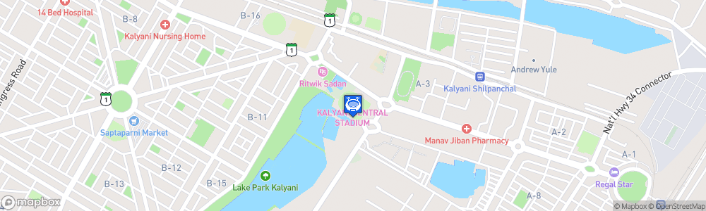Static Map of Kalyani Municipal Stadium