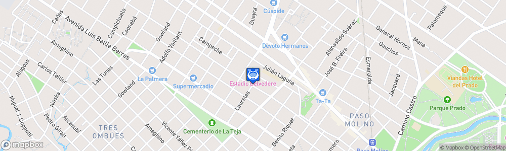 Static Map of Estadio Belvedere